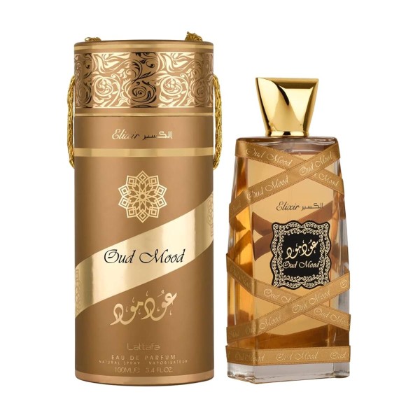 Oud Mood Elixir Lattafa Perfumes para Hombres y Mujeres 100ml vaporizador