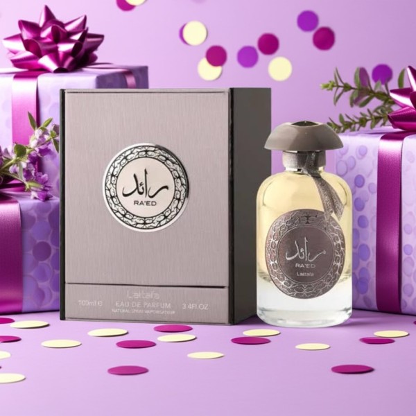 Ra'ed Silver Lattafa Perfumes para Hombres y Mujeres 100ml vaporizador
