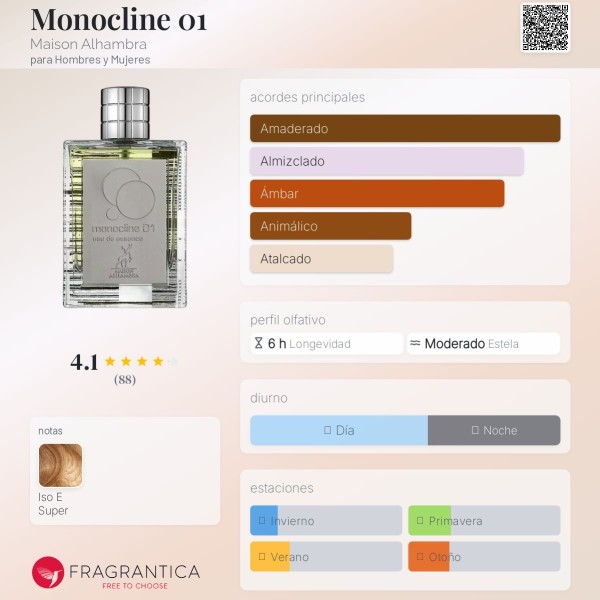 Monocline 01 Maison Alhambra para Hombres y Mujeres eau de essence 100ml