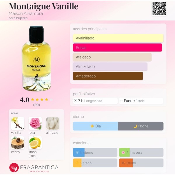 Montaigne Vanille Maison Alhambra para Mujeres eau de parfum 100ml vaporizador
