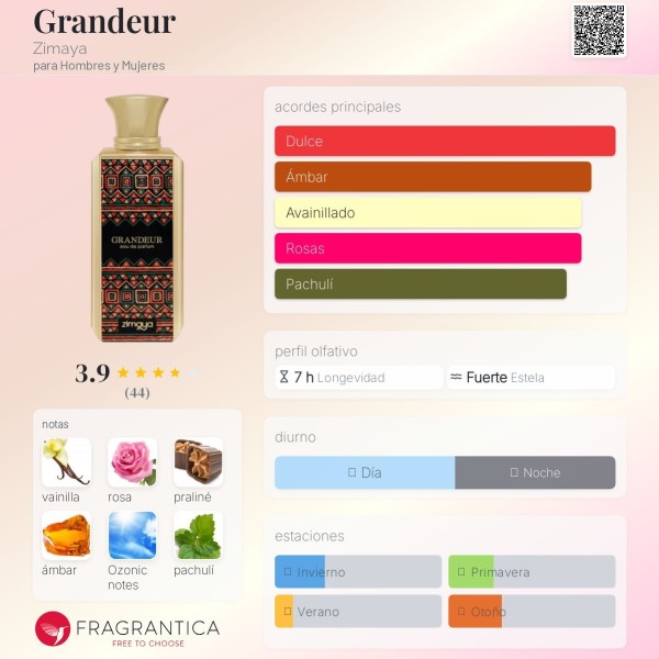 Grandeur Zimaya para Hombres y Mujeres eau de parfum 100ml